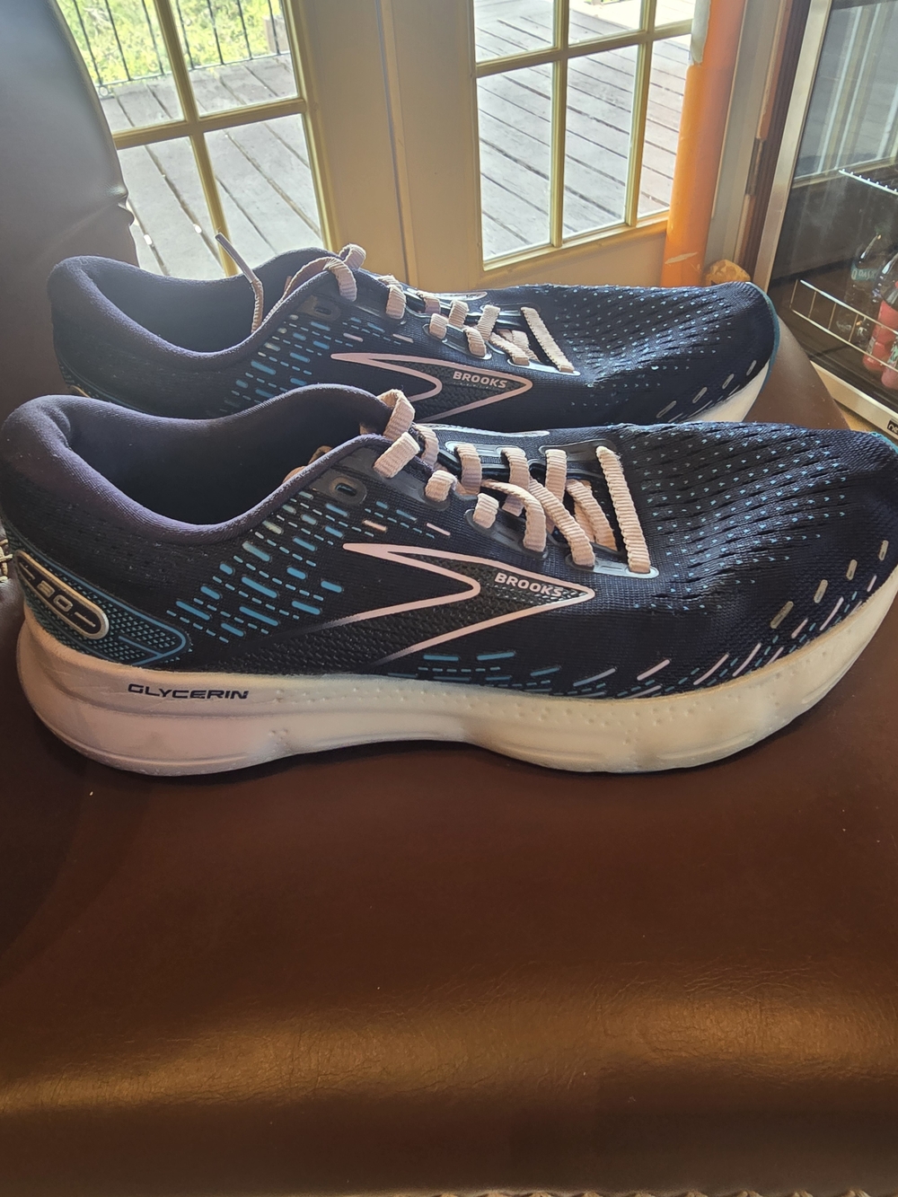 Brooks Navy and Pink Women's Athletic Running Shoes